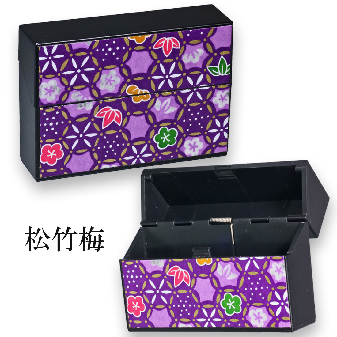 加熱式タバコケース マルチハードケースS アイコスヒートスティック対応 IQOS 友禅和紙シリーズ 全3種 小物入れにも 折り鶴　松竹梅　招き猫  (ネコポス可) |  | 08