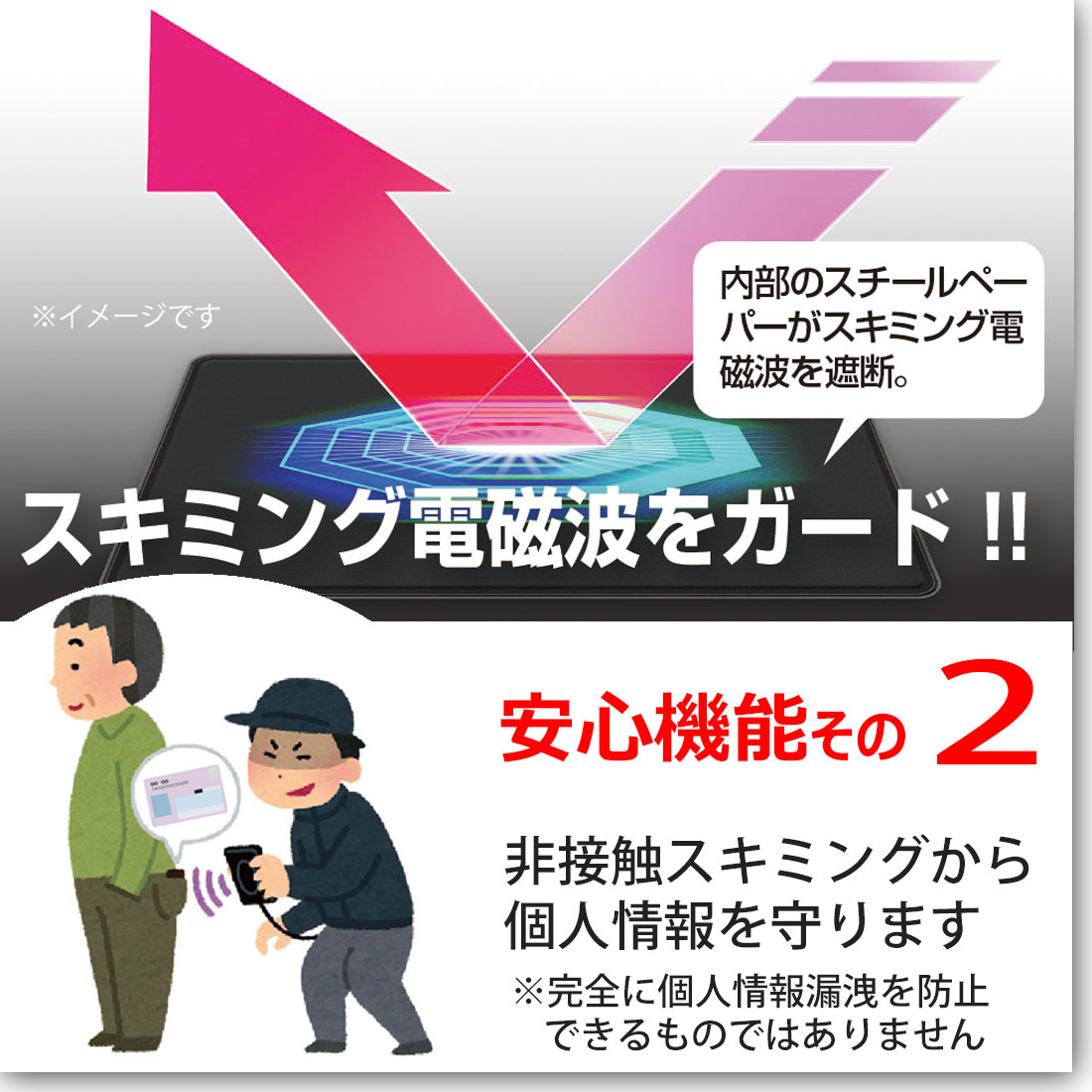スキミング防止 マイナンバーカードケース目隠しあり 抗菌 防カビ　安心 安全 保護スリープ トリプル安心機能　選べる5色 個人情報保護  日本製 ネコポス対応 |  | 08
