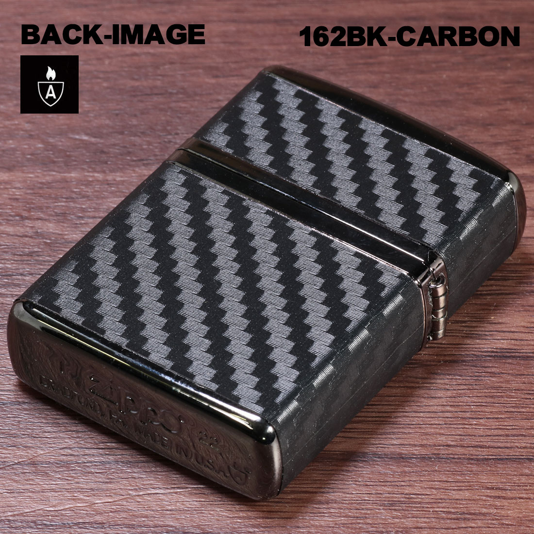 zippo アーマー　カーボンシリーズ　黒ニッケル　エッチング　162BK-CARBON　4面カーボンシート貼り メンズ　ギフト　送料無料（クロネコゆうパケット可）｜jackal｜05