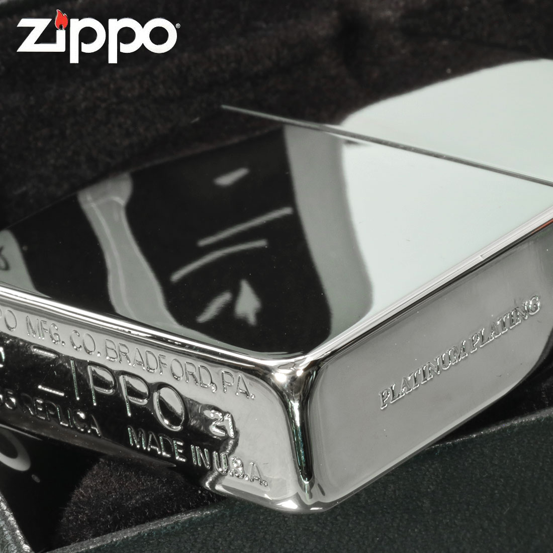 zippo(ジッポーライター) 1935レプリカ　プラチナメッキ　1935-PT 復刻デザイン おしゃれ　高級感　ギフト 送料無料 （ネコポス対応）