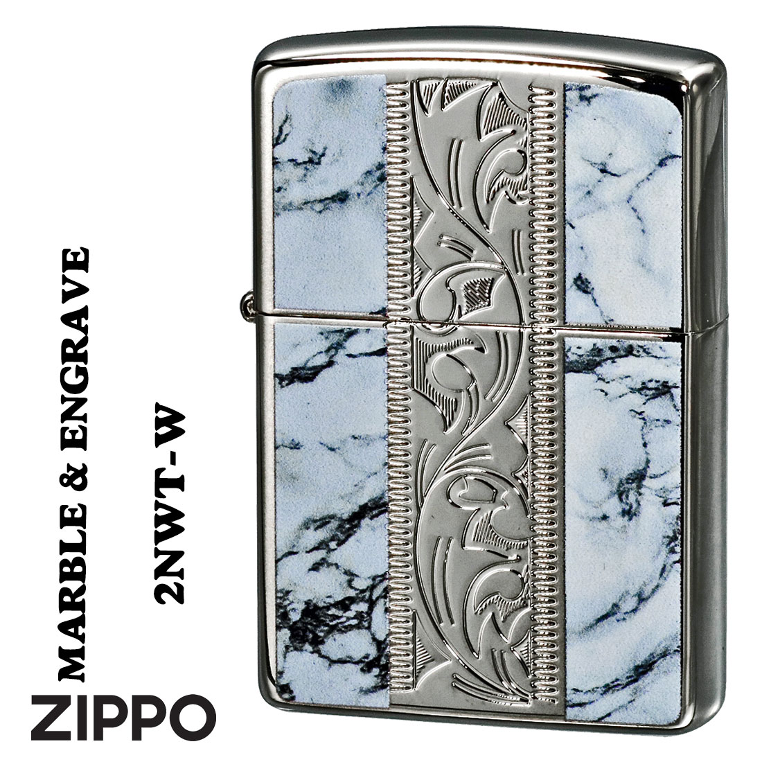 逆輸入 ZIPPO zippo(ジッポーライター) ニッケルメッキ MARBLE&ENGRAVE その他