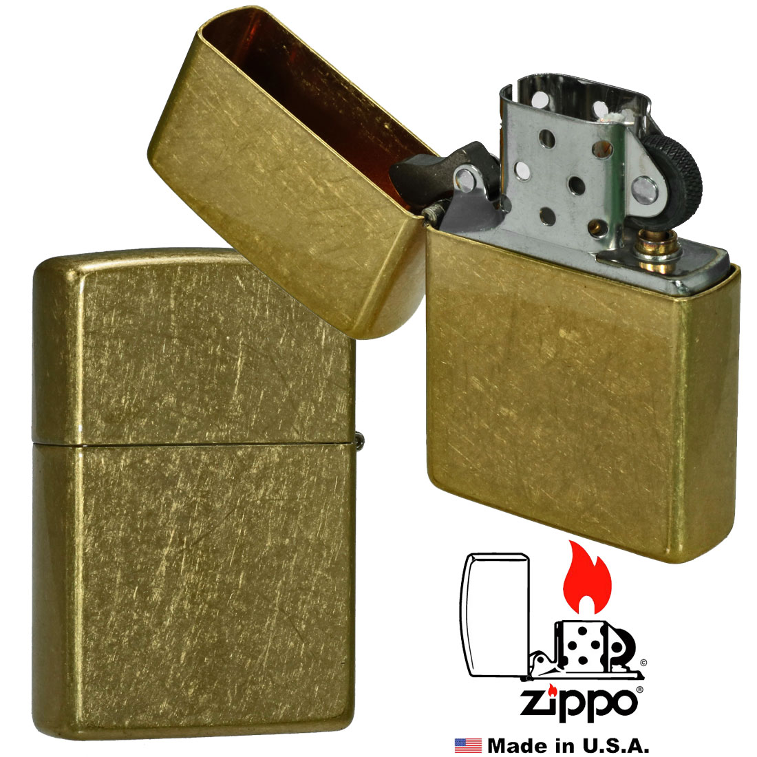 zippo ジッポーライターレギュラー ストリートブラス REGULAR STREET BRASS 2023モデル #48267 綺麗 ギフト ネコポス可 関連画像3