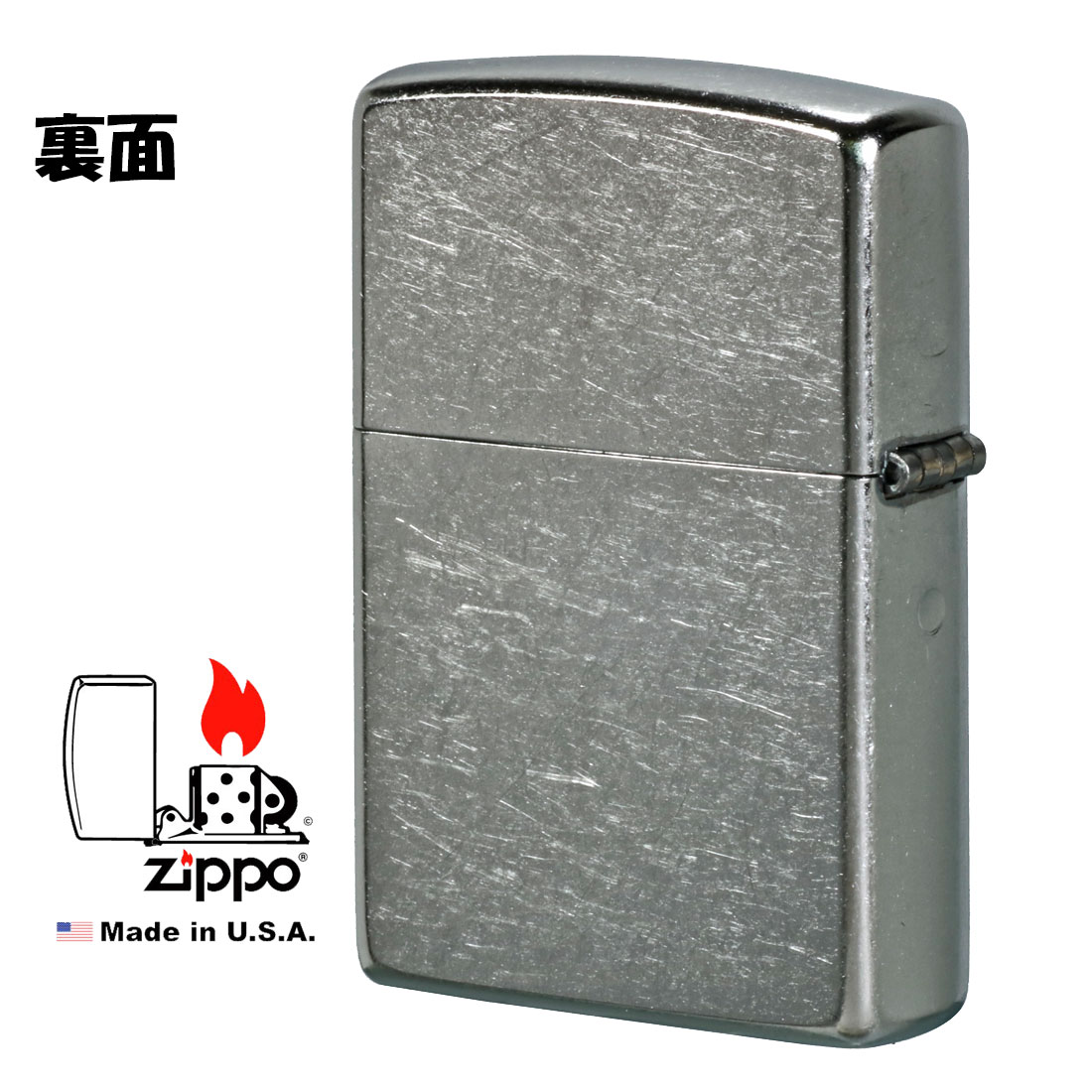 ZIPPO/Flame Design　フレイムデザイン　ZIPPOロゴ　ストリートクローム　2023モデル #49576 画像3