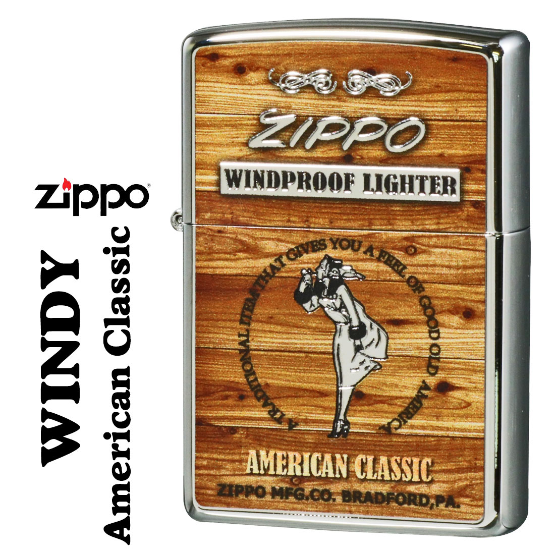 ZIPPO（ジッポー） ジッポーライター 人気のWINDYデザイン アメリカン