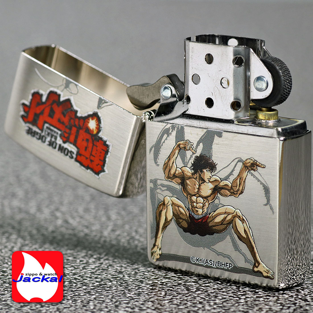 zippo(ジッポーライター) 範馬刃牙VSカマキリ バキ BAKI 銀サテン+