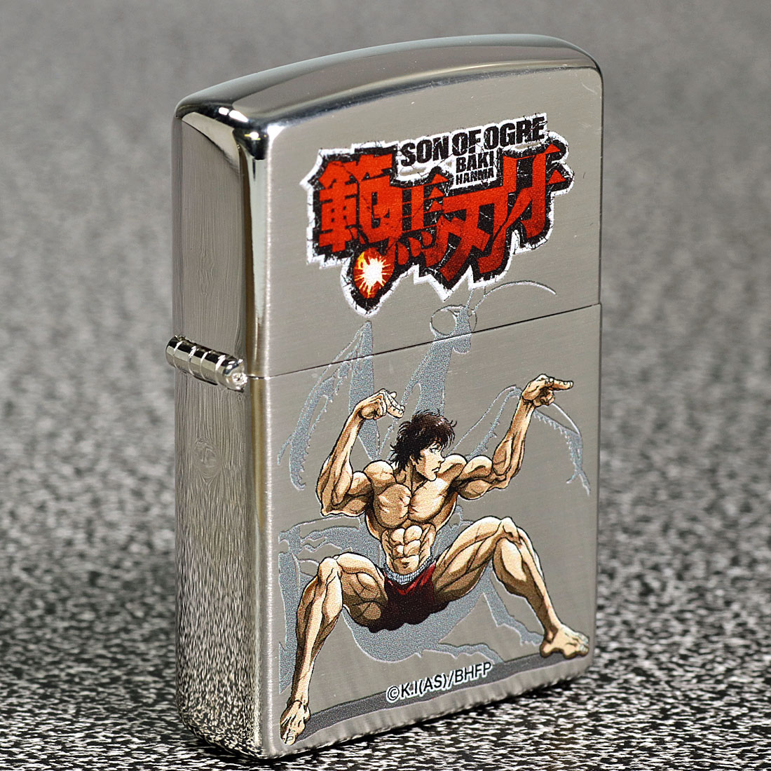 zippo(ジッポーライター) 範馬刃牙VSカマキリ バキ BAKI 銀サテン+インクジェットフルカラー　アニメ　カッコイイ ギフト 送料無料　 （ネコポス対応）