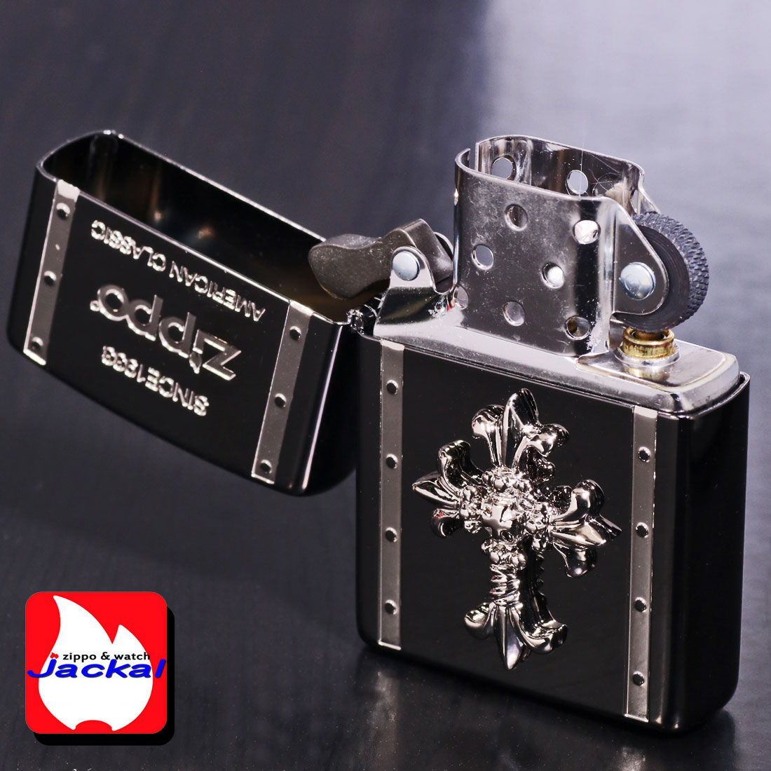 ZIPPO（ジッポー） ジッポーライター クロスメタル BLACK M ガンメタル 