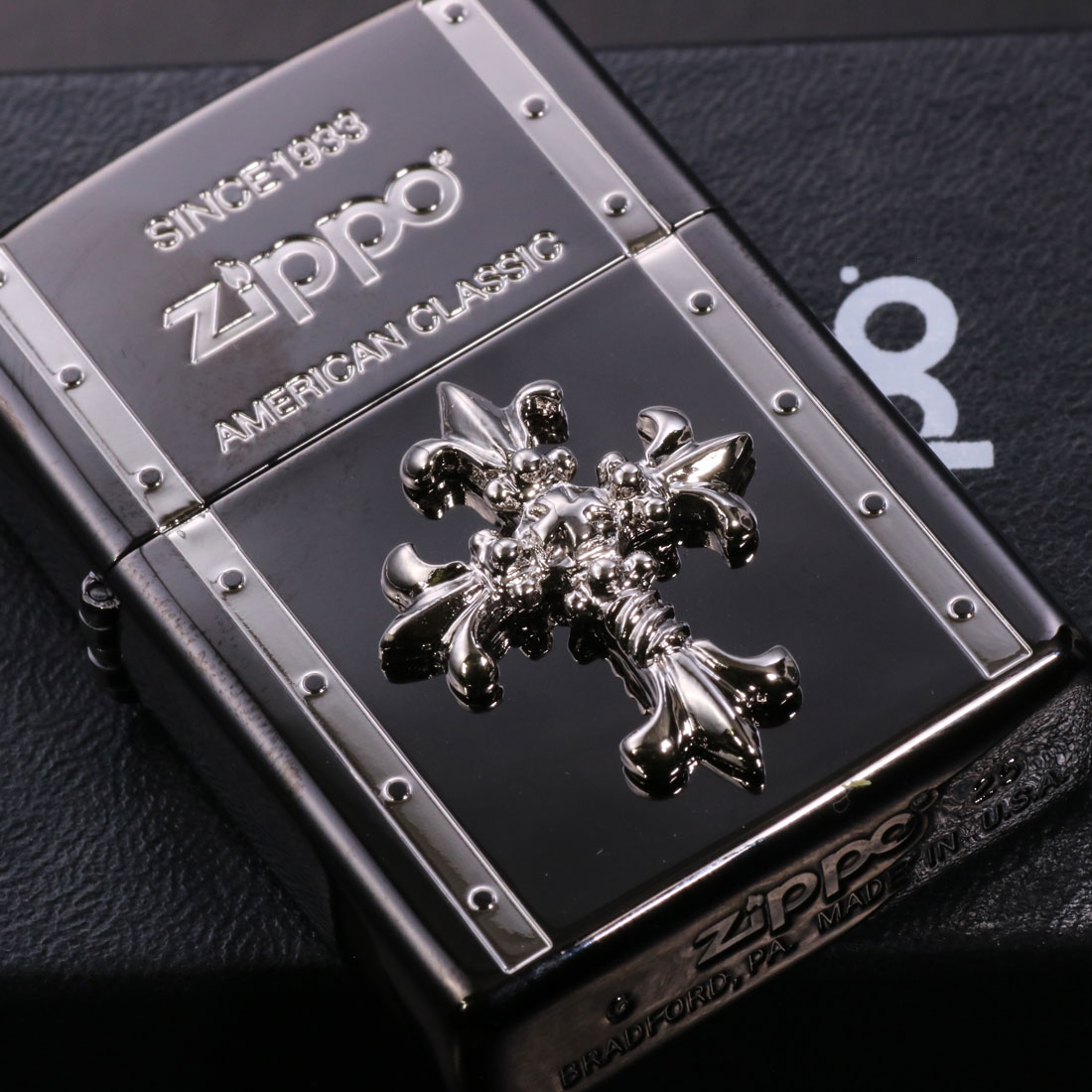 ZIPPO（ジッポー） ジッポーライター クロスメタル BLACK M ガンメタル 