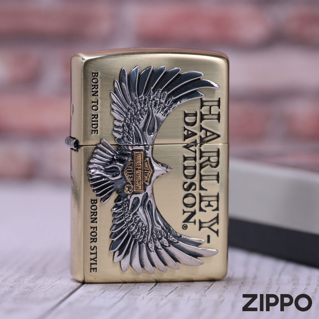 ハーレーダビットソン　Born to Rideライト　 ✨新品箱付き ✨ Harley Davidson（ハーレー・ダビッドソン） zippo ジッポーライター