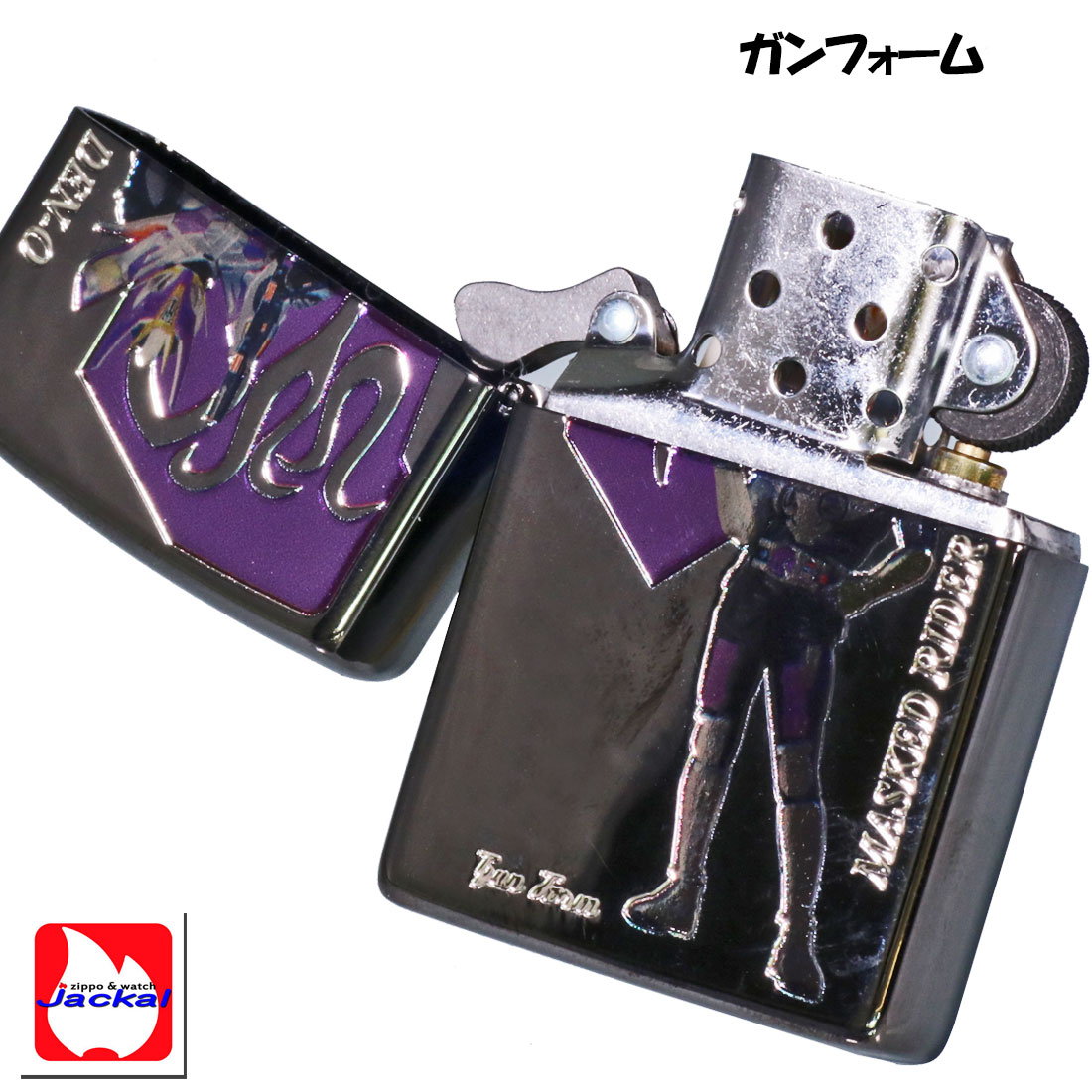 ZIPPO ジッポ-ライター 仮面ライダー電王 東映公式認定 ガンフォーム＆リュウタロス KR-DEN-GUN  ブラック クリアフルカラー ギフト  送料無料 ネコポス対応の画像