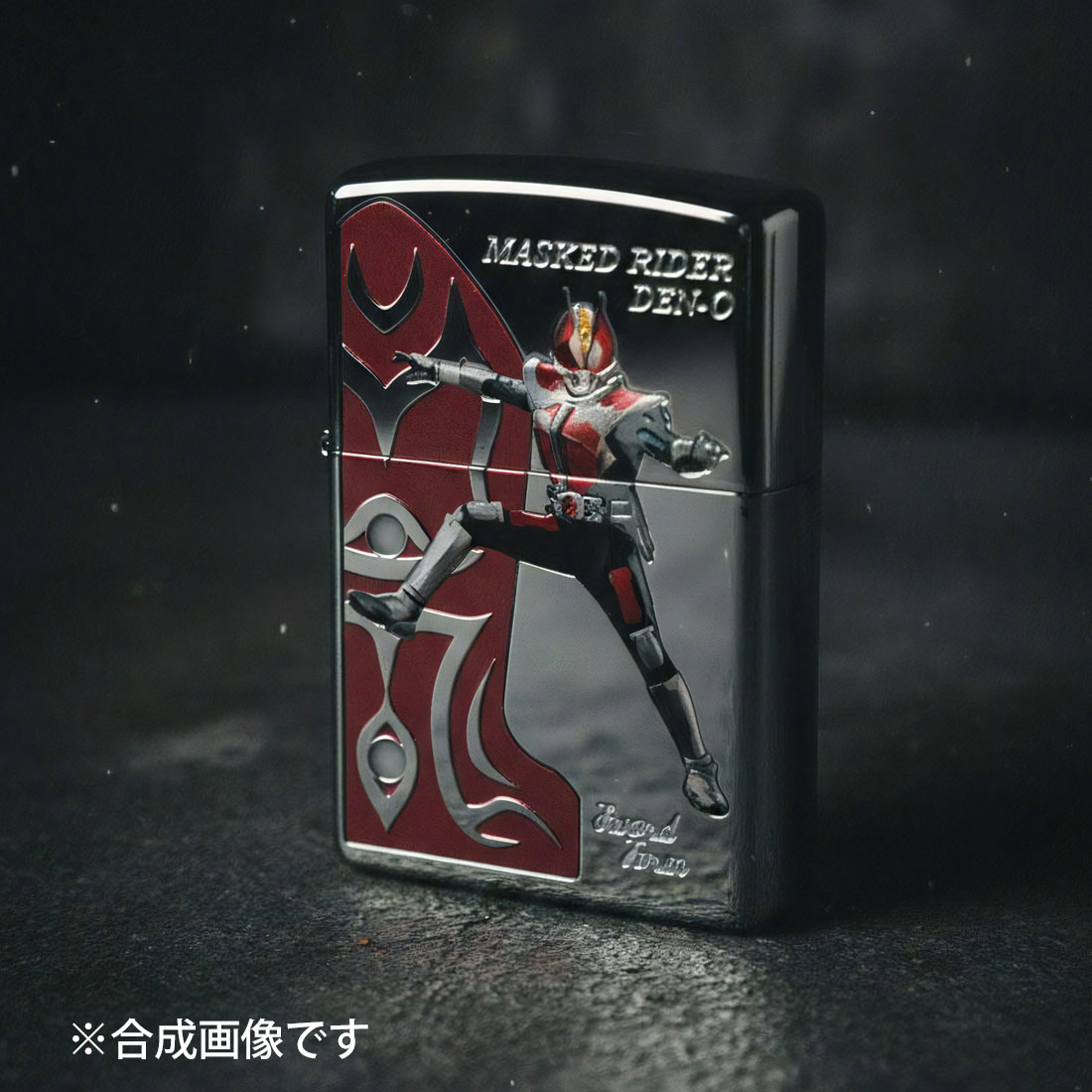 ZIPPO ジッポ-ライター 仮面ライダー電王 東映公式認定 ソードフォーム＆モモタロス KR-DEN-SWORD ブラック  クリアフルカラー  ギフト  送料無料 ネコポス対応の画像
