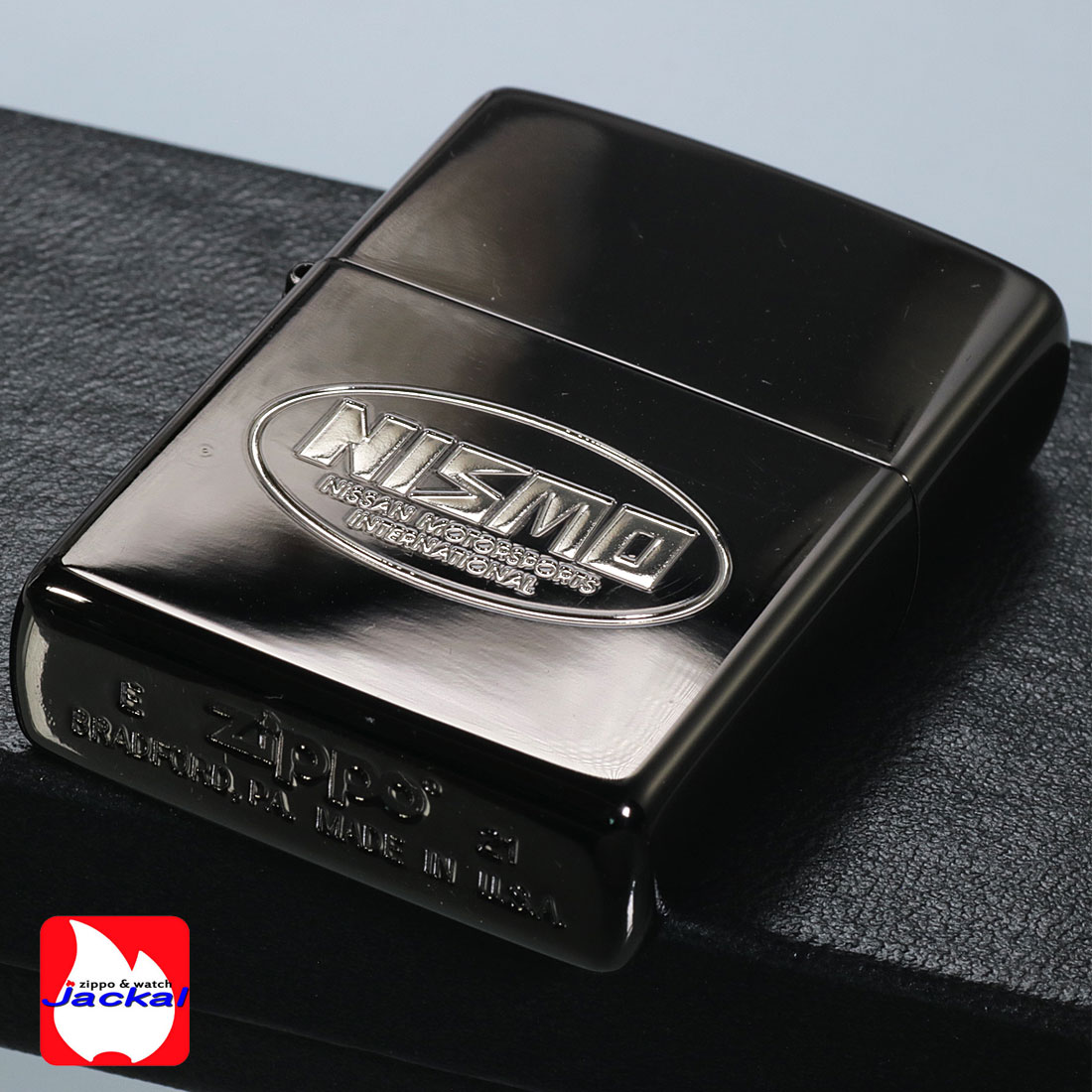 zippo(ジッポーライター)NISUMO　旧ロゴ　日産シリーズ　ブラックニッケル　NISSAN　BK　エッチング　 ギフト 送料無料（ネコポス可）