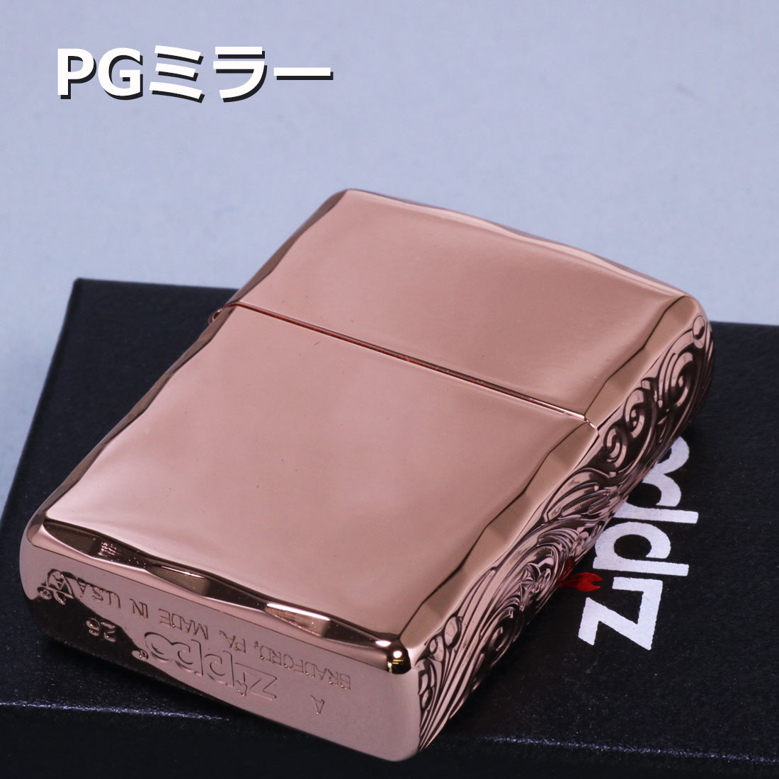 zippo ジッポーライター アーマー3面彫刻 流水紋 PG 両面コーナーシャインレイカット PGミラー RYUSUI-PG おしゃれ 高級感 ギフト 送料無料 ネコポス可 関連画像2