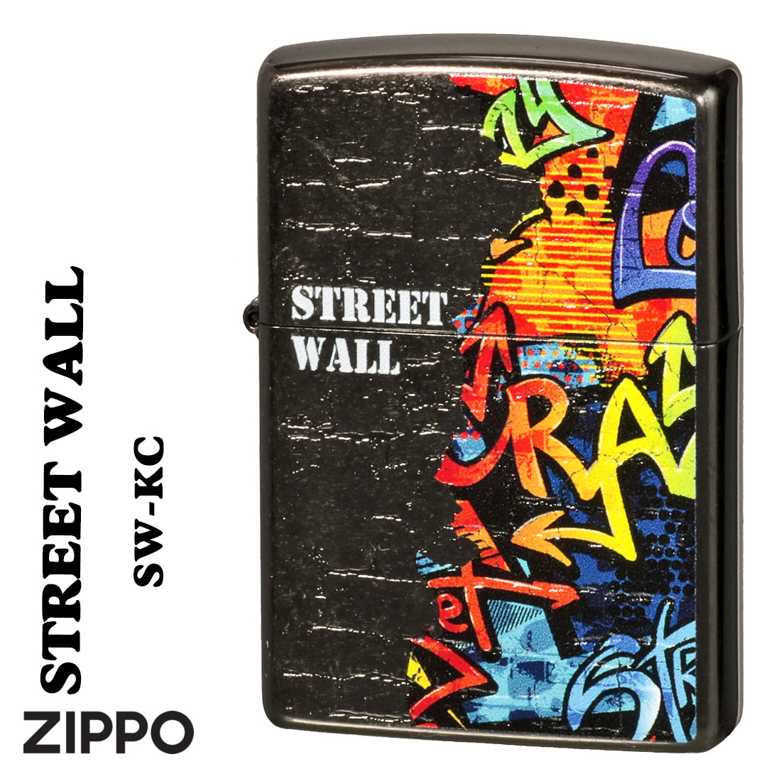 ZIPPO（ジッポー） ジッポーライター ストリート ウォール 黒ニッケル