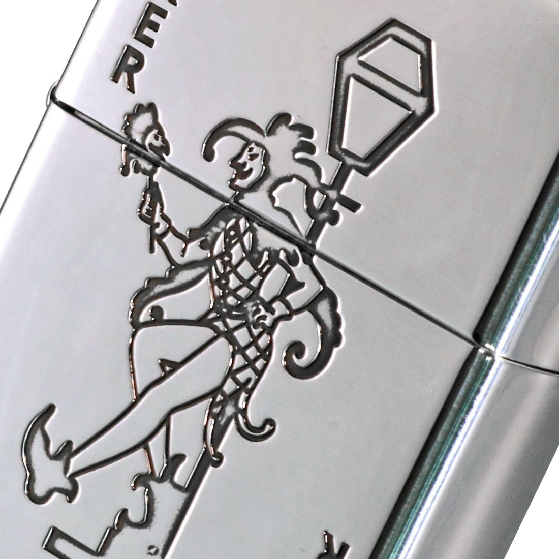 zippo ジッポーライター トランプ  ジョーカー ドランカー 銀イブシ エッチング zTR-J おしゃれ メンズ レディース ギフト 送料無料  ネコポス可の画像