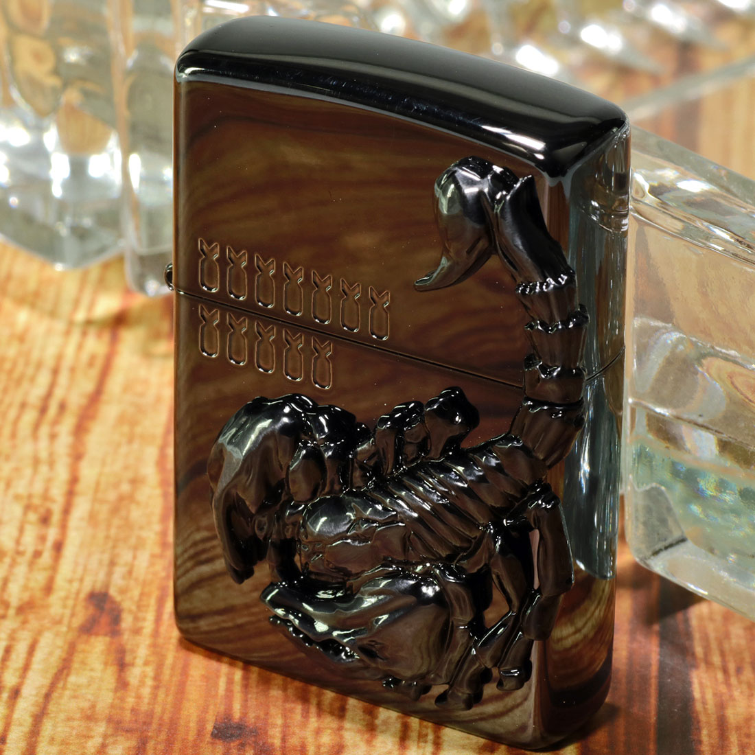 zippo (ジッポーライター)ヴェノムvenom（毒） スコーピオン Scorpion(サソリ)メタル貼り　ブラック　黒　カッコイイ　ユニーク　 送料無料 【ネコポス可】