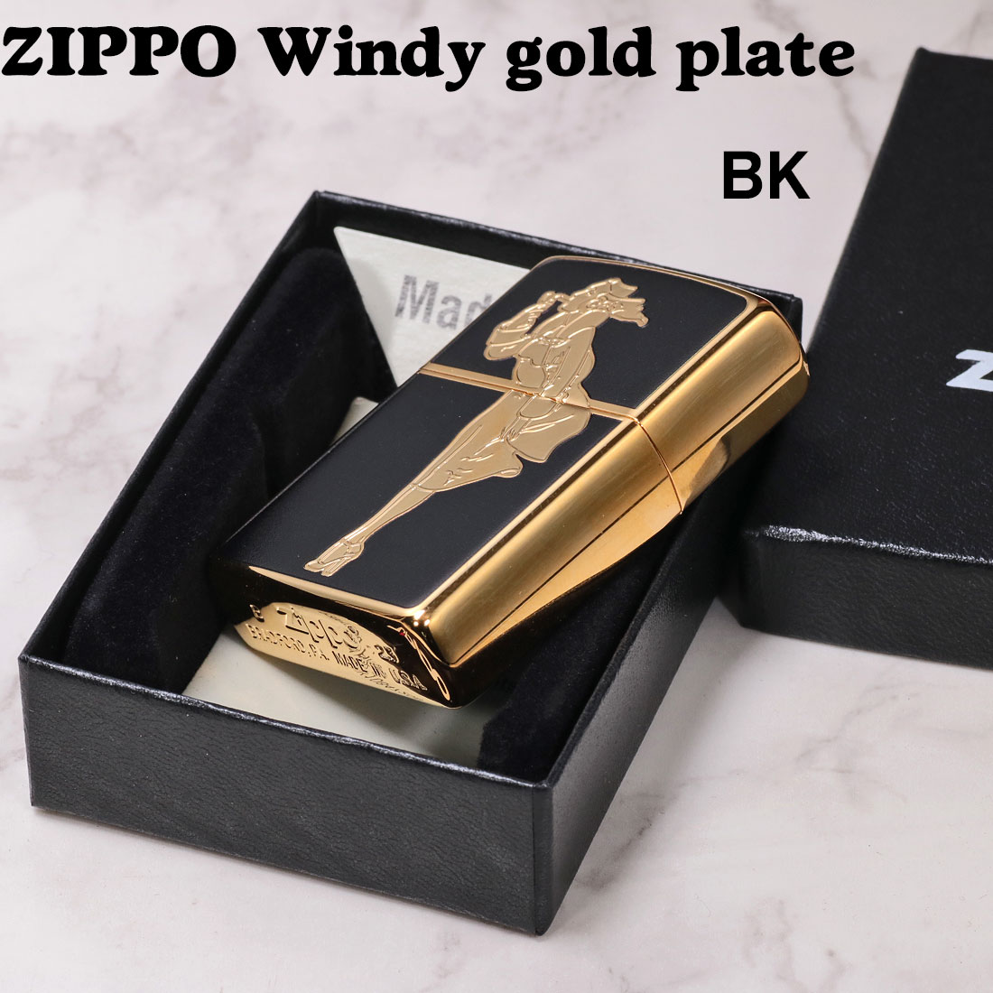 zippo ジッポー「WINDY」 ゴールド WINDY GシリーズBK #200FB 金タンク 金メッキ 両面フルカラー ブラック WINDY-GRD  送料無料（ネコポス可） : zwindy-gbk : JACKAL - 通販 - Yahoo!ショッピング