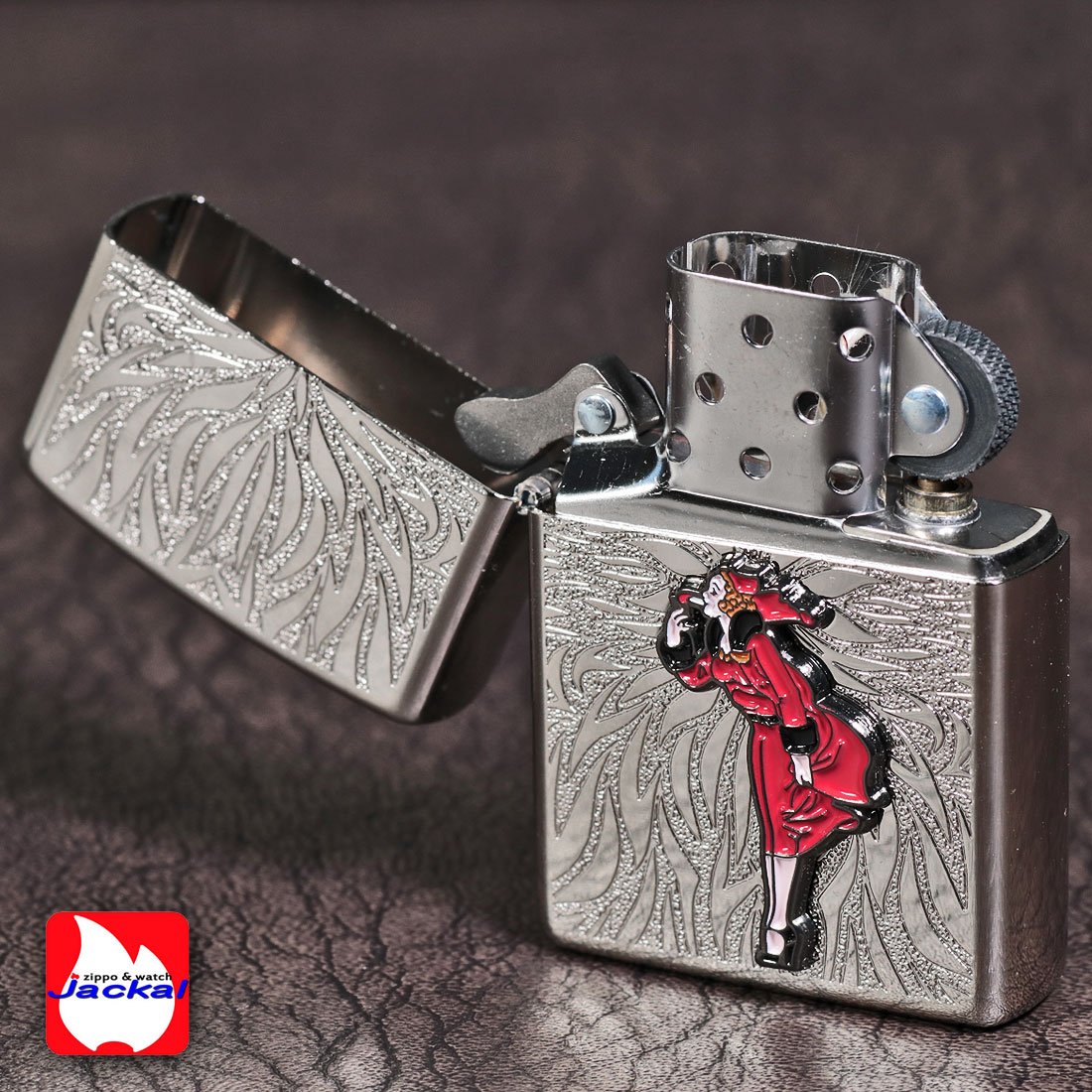 zippo(ジッポーライター)大人気「WINDY」メタル貼り　ホワイトニッケル WINDY-Metal-WN キュート レトロ 送料無料 （ネコポス可）