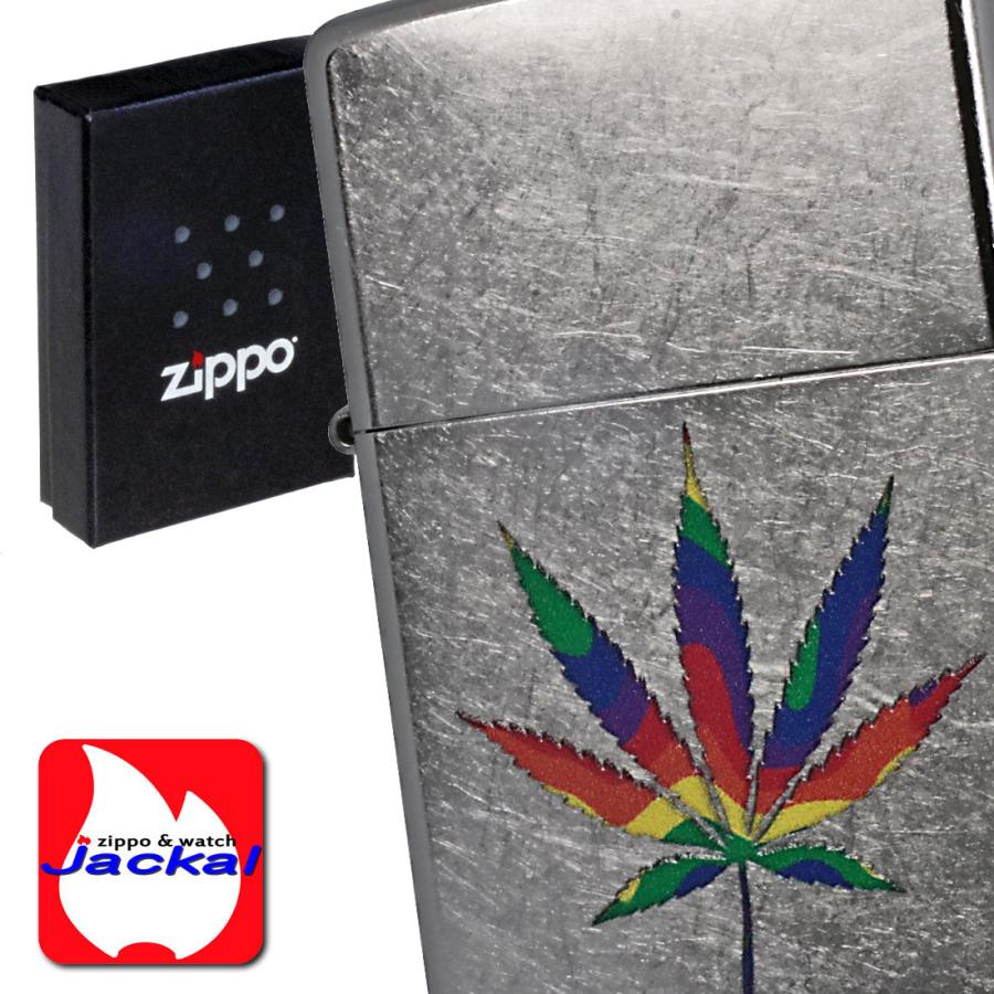 zippo(ジッポーライター) マリファナ　Rainbow Leaf レインボーリーフ  2024年　USモデル ストリートクローム Z207-112500 おしゃれ  ギフト（ネコポス対応）｜jackal｜05