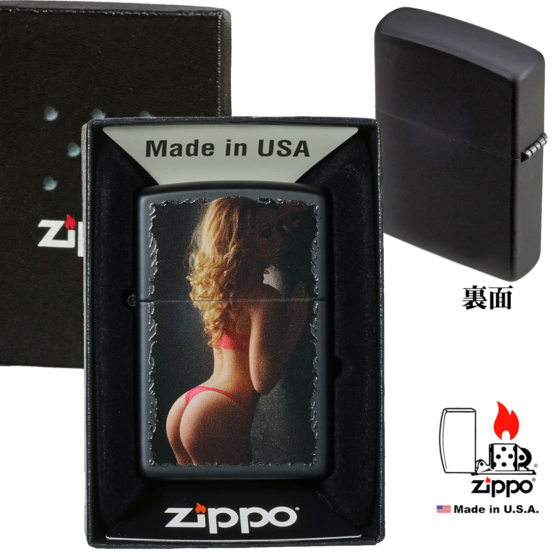 ZIPPO/SEXY ZIPPO　セクシーガール　Z218-098035ブラックマット画像4