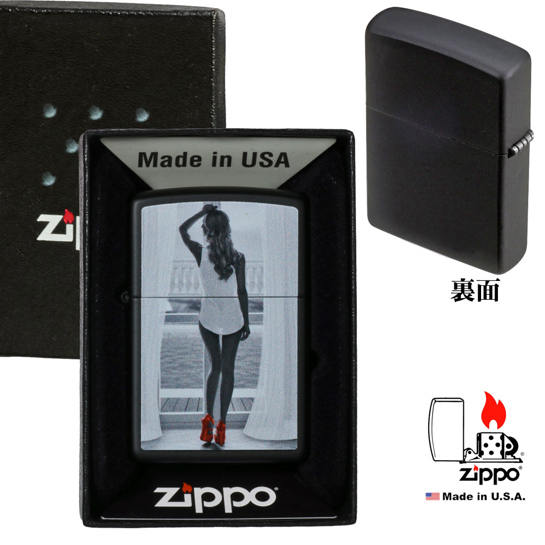 ZIPPO/SEXY ZIPPO　セクシーガール　Z218-098040ブラックマット画像4