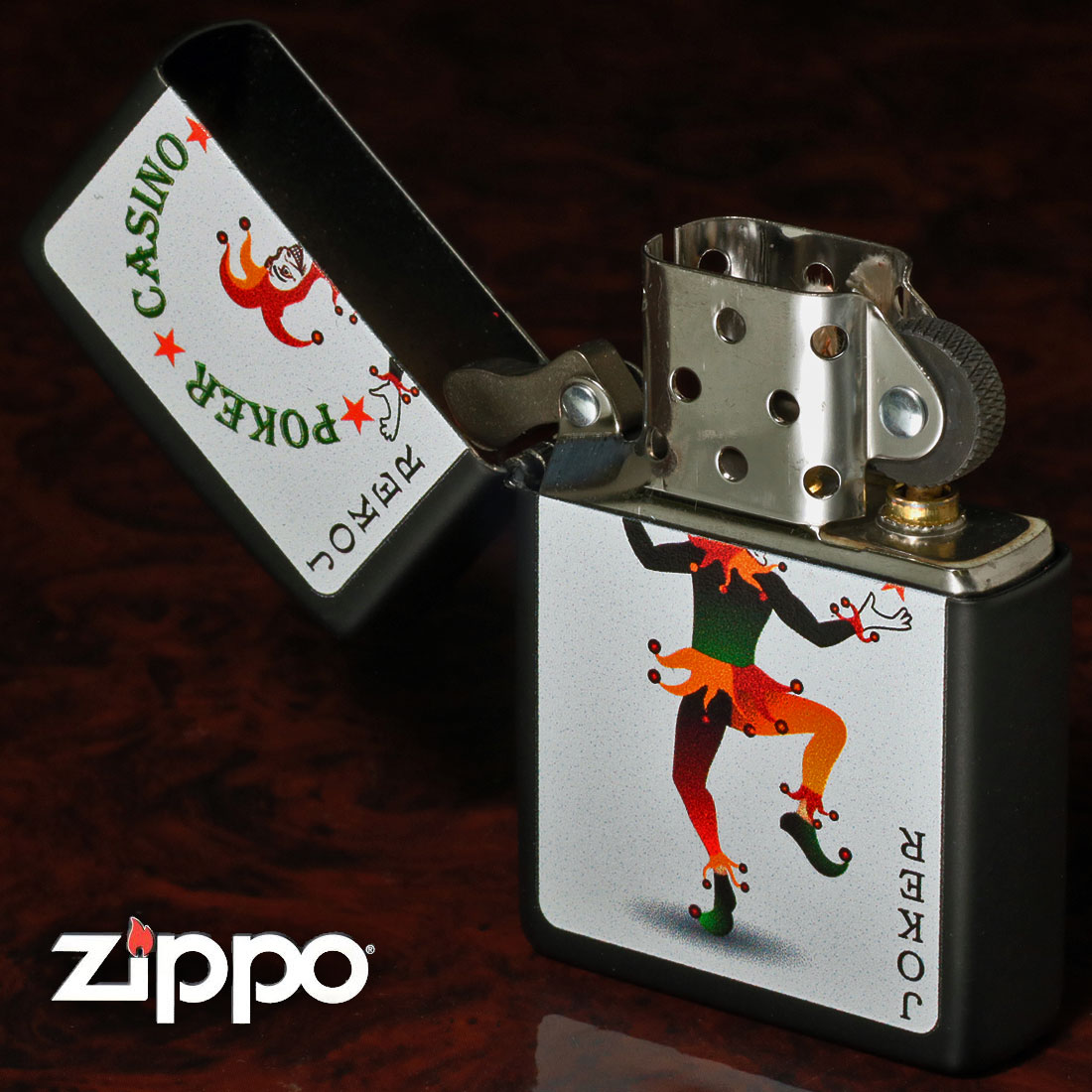 zippo(ジッポー) Joker Card ブラックマット ジョーカー 2023モデル Z218-104617 トランプ　CASINO メンズ  おしゃれ ギフト 送料無料 （ネコポス対応）