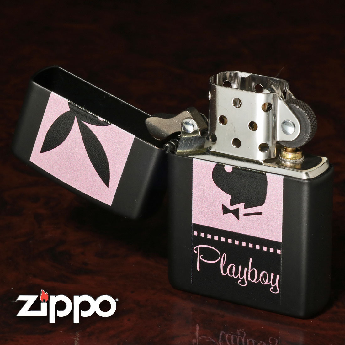 PLAYBOY 父の日zippo pink bunny ピンク バニー ブラックマット PLAYBOY 父の日zippo pink bunny ピンク バニー ブラックマット