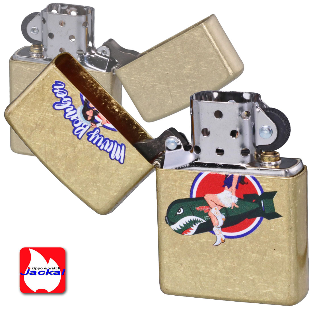 ZIPPO/USオリジナルZIPPO 2025 ガール柄 MARY BOMBER 爆撃機シンボルガール ストリートブラス プリント加工 Z48267-125627画像5