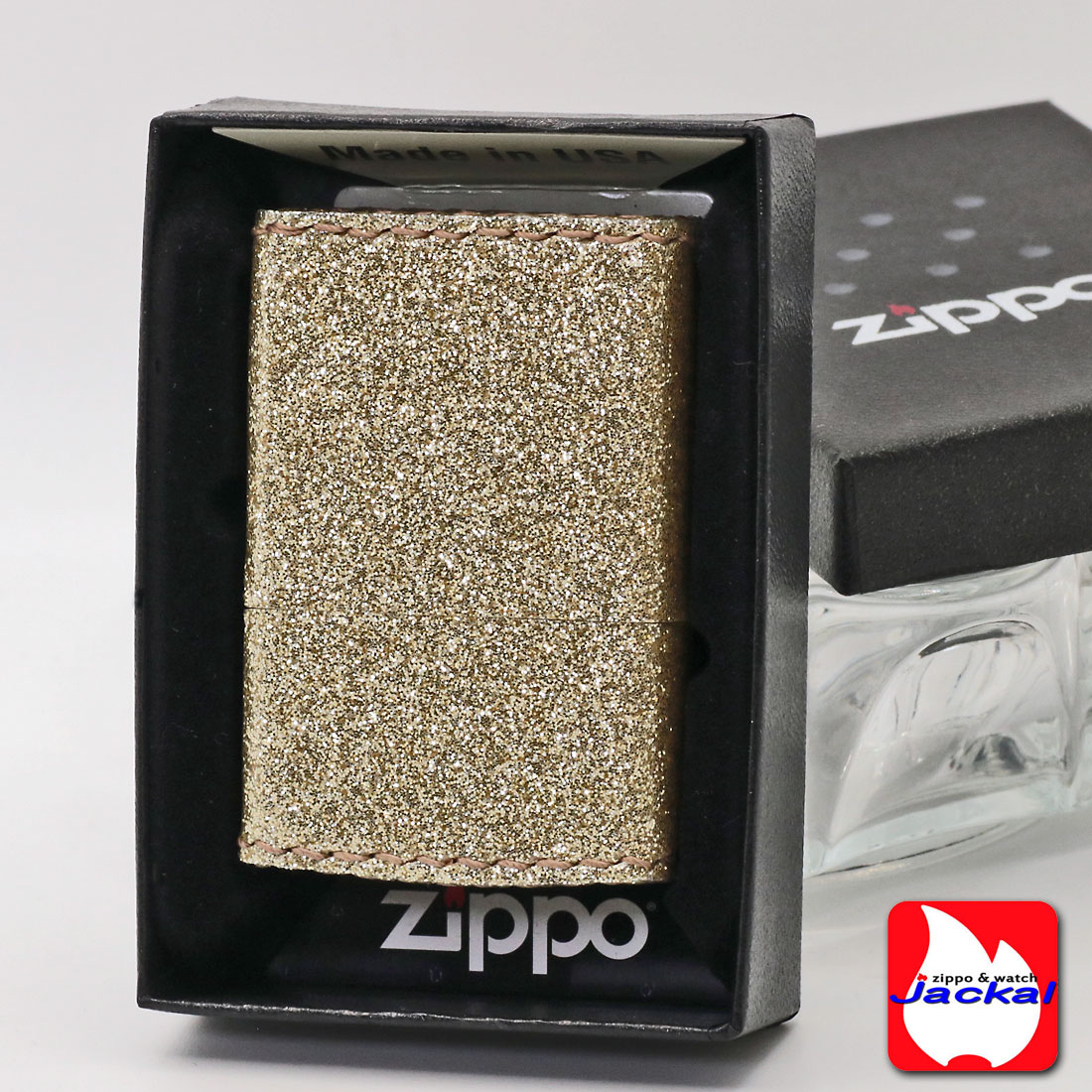 zippo ジッポーライター グリッター カラー Glitter color ゴールド ZSGL-GD 金色 華やか 送料無料 ネコポス可の画像