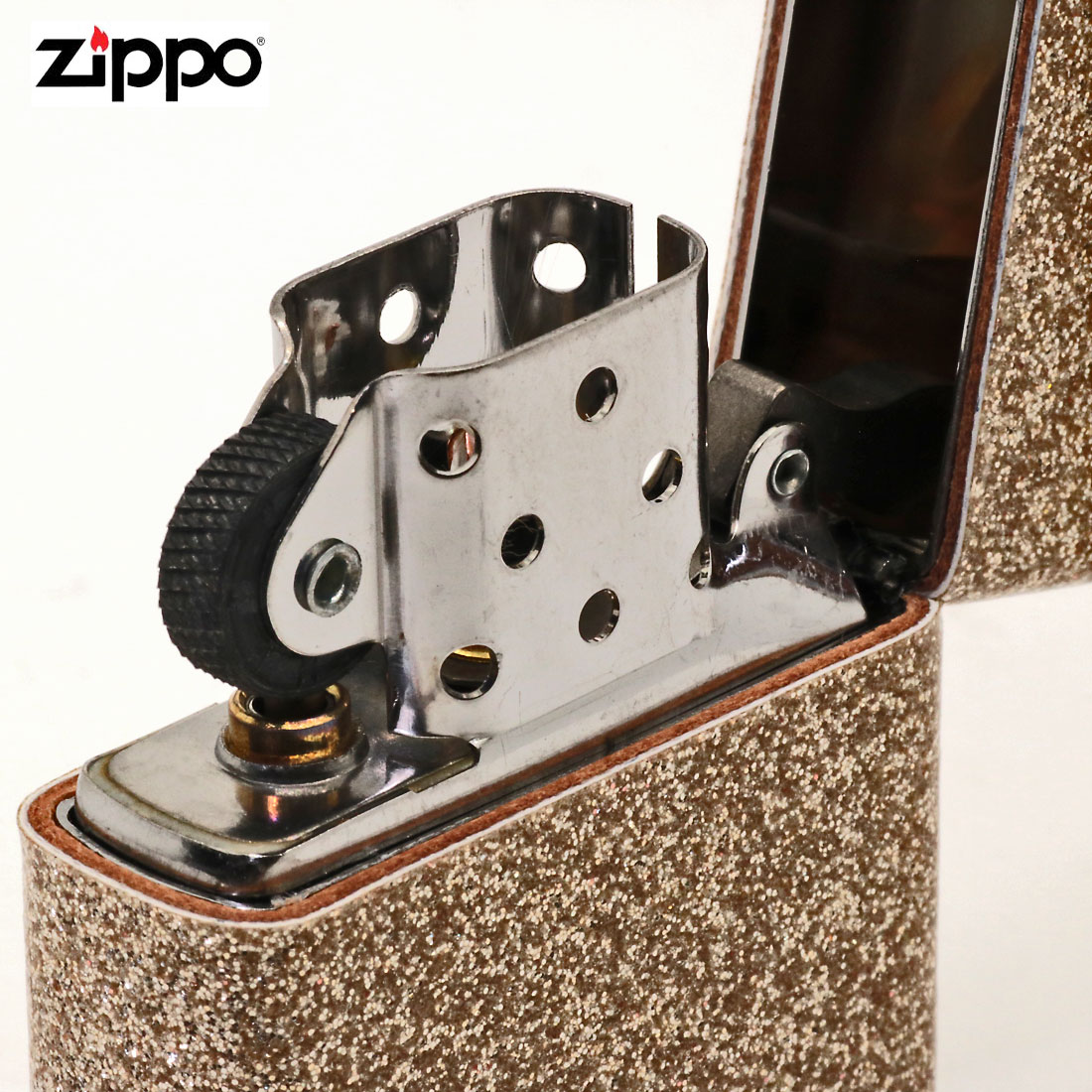 zippo ジッポーライター グリッター カラー Glitter color ゴールド ZSGL-GD 金色 華やか 送料無料 ネコポス可の画像