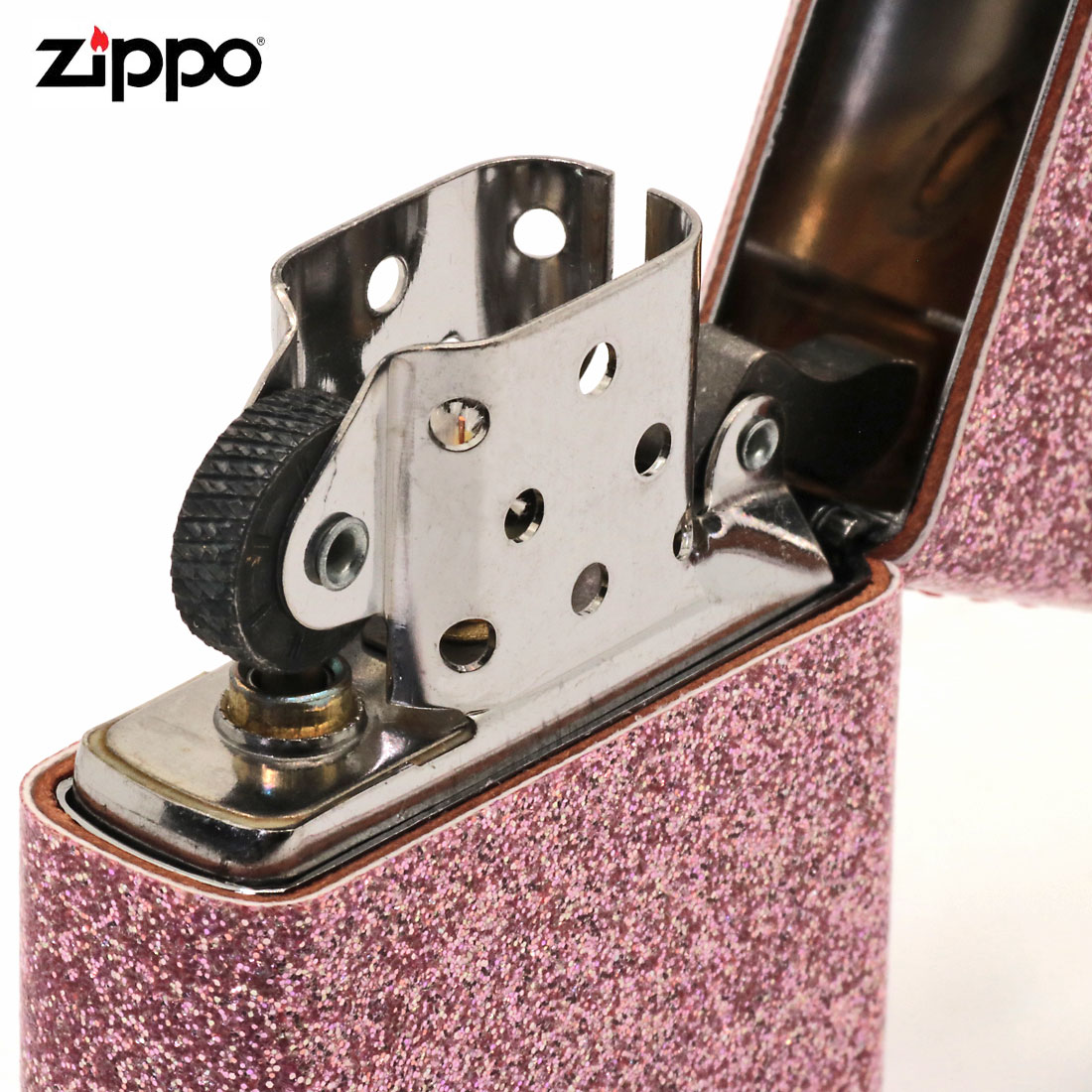 zippo ジッポーライターグリッター カラー Glitter color ピンク ZSGL-PK 美しい 華やか プレゼント 送料無料 ネコポス可の画像