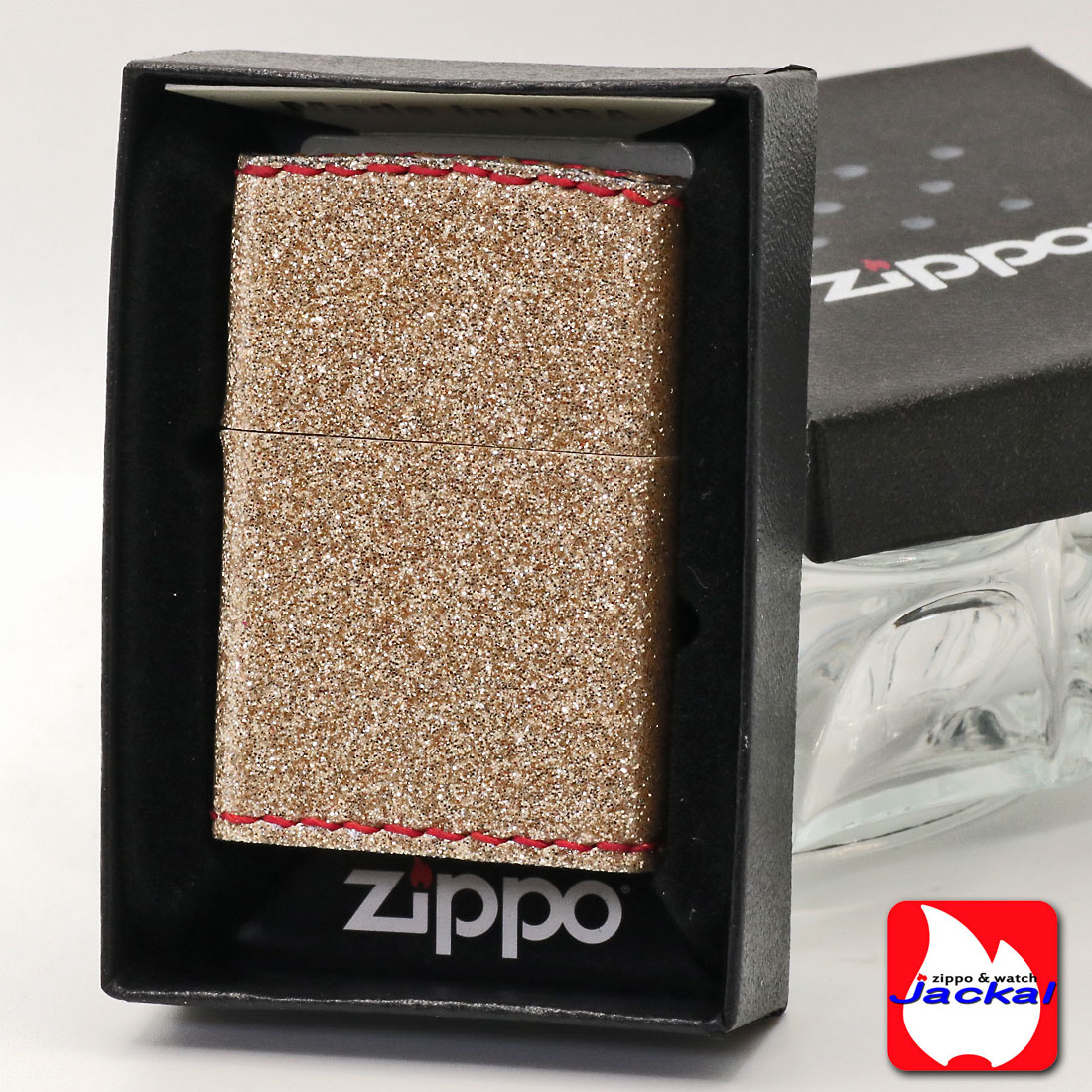zippo ジッポーライターグリッター カラー Glitter color シャンパンゴールド ZSGL-SGD 華やか プレゼント 送料無料 ネコポス可の画像