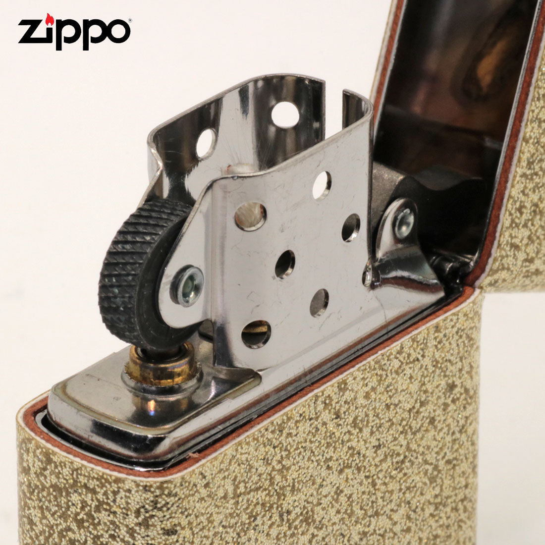 zippo ジッポーライターグリッター カラー Glitter color シャンパンゴールド ZSGL-SGD 華やか プレゼント 送料無料 ネコポス可の画像