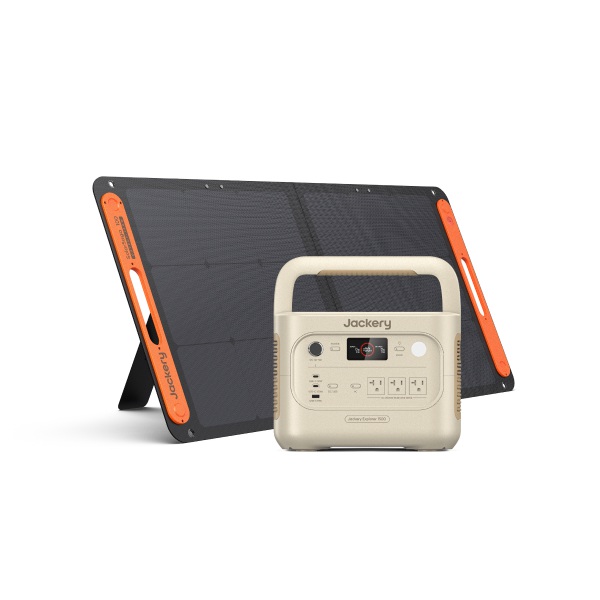 Jackery Solar Generator 1500 New 1536Wh �|�[�^�u���d�� �\�[���[�p�l�� �Z�b�g 100W �T���h�S�[���h