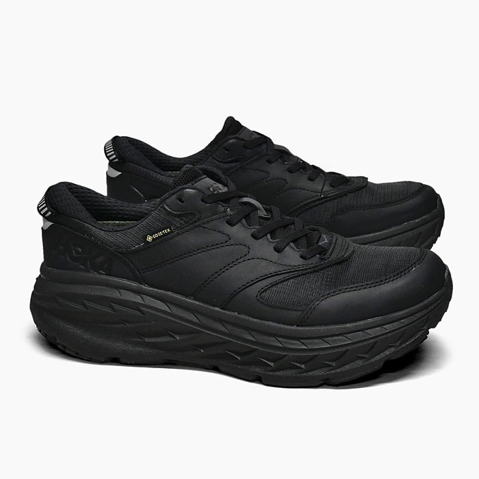 【ホカオネオネ ゴアテックス】HOKA ONE ONE BONDI L GTX 1129972 BBLC[ボンダイ レザー ゴアテックス][メンズ スニーカー 防水 透湿 軽量 黒 並行輸入品]｜jackpot-store｜02