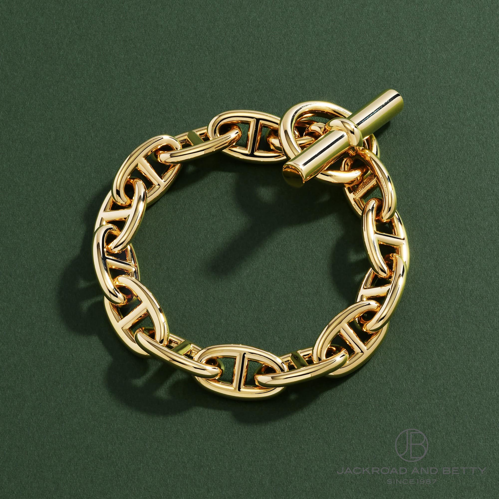 HERMES（エルメス） シェーヌ・ダンクル ブレスレット GM 13コマ K18YG