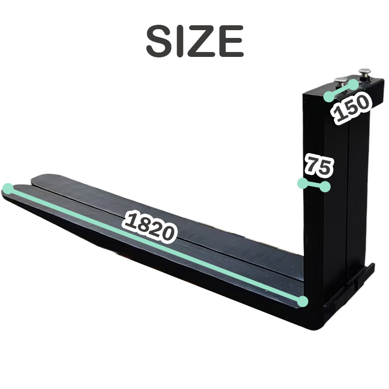 フォークリフト用フォーク 標準フォーク 2本セット 長さ約1820mm 幅約