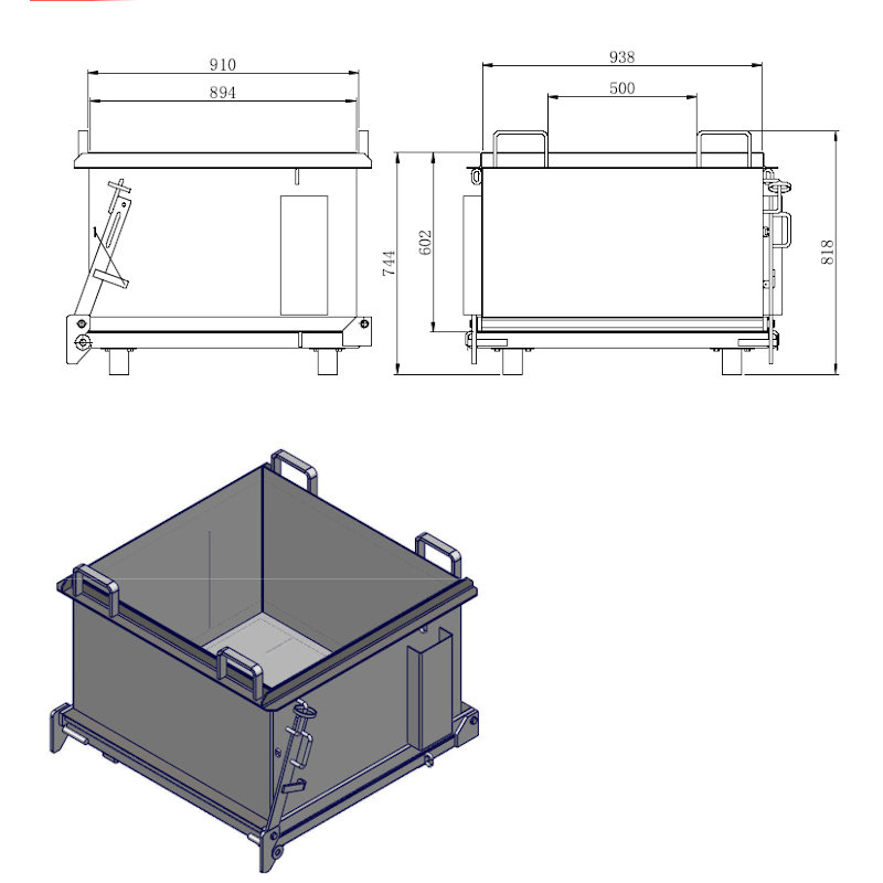 フォークリフト用スクラップボックス 業務用産廃コンテナ db500 : db500 : 雀華ヤフー店 - 通販 - Yahoo!ショッピング