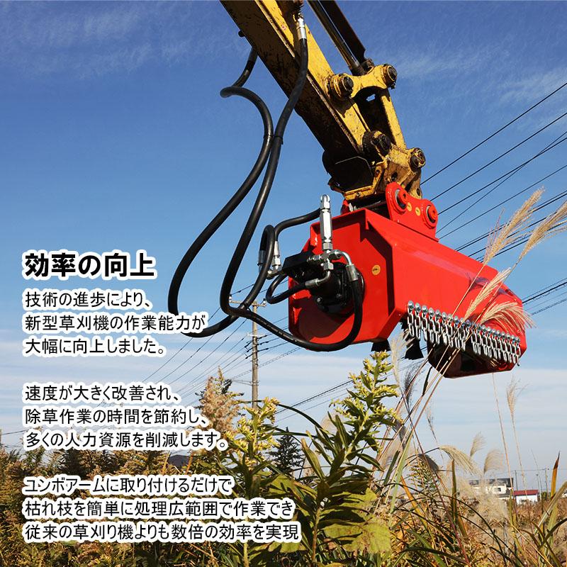 草刈機 ショベル用草刈機 ショベル用ハンマーナイフモアー 除草 2-4T 