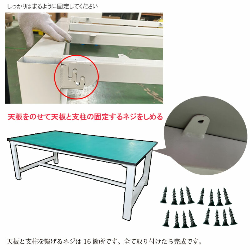中量作業台 W1500xD750xH740mm 耐荷重800kg 大型 デスク 事務机 中量作業台 W1500xD750xH740mm 耐荷重800kg 大型 デスク 事務机