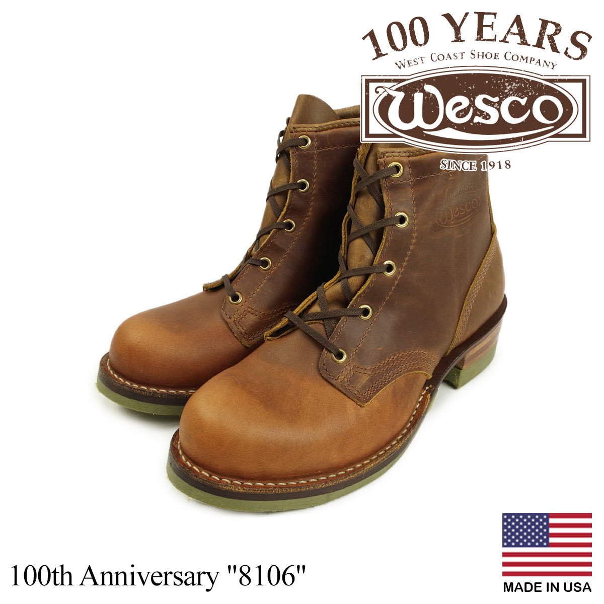 ウェスコ　Wesco #8106 100周年記念 ワークブーツ ｜ ウエスコ アメリカ製 米国製 限定モデル 100th Anniversary  Limited Edition MADE IN USA ハンドメイド 7