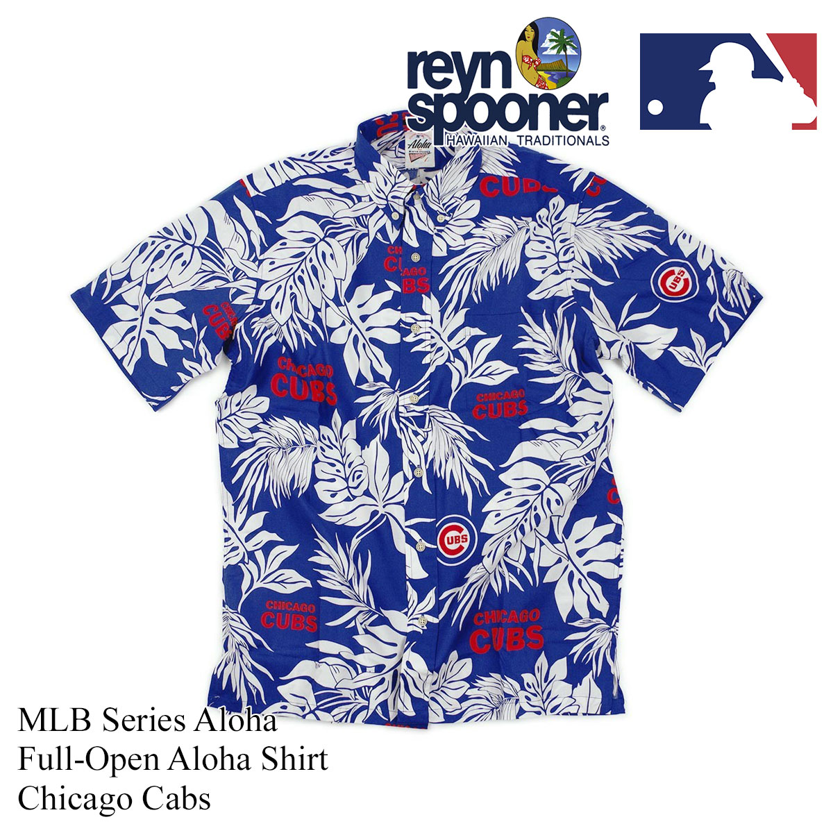 レインスプーナー 半袖 アロハシャツ フルオープン アロハ メジャーリーグ公式 MLB ALOHA ...