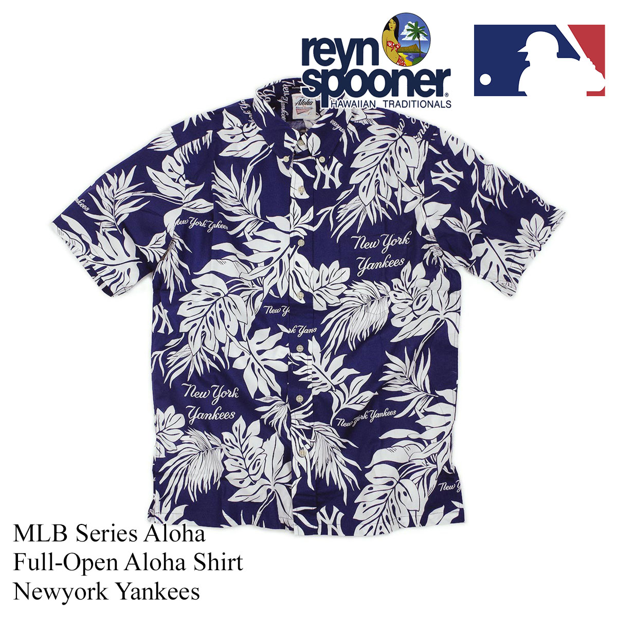 レインスプーナー REYN SPOONER 半袖 アロハシャツ フルオープン アロハ メジャーリーグ公式 MLB ALOHA 大谷翔平 グッズ  エンゼルス 限定 コラボレート