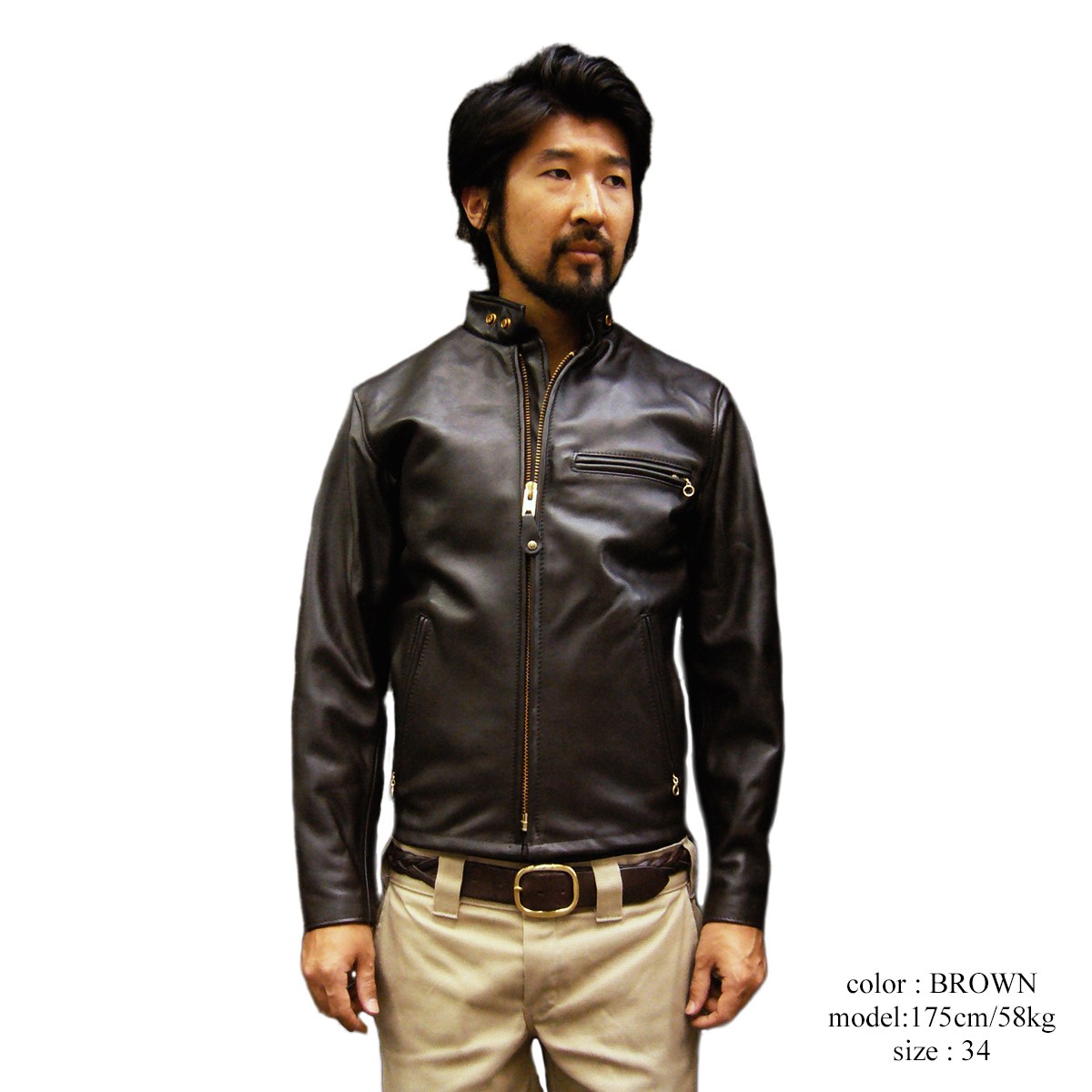 ショット SCHOTT 141 シングルライダース ブラウンSINGLE RIDERS BROWN