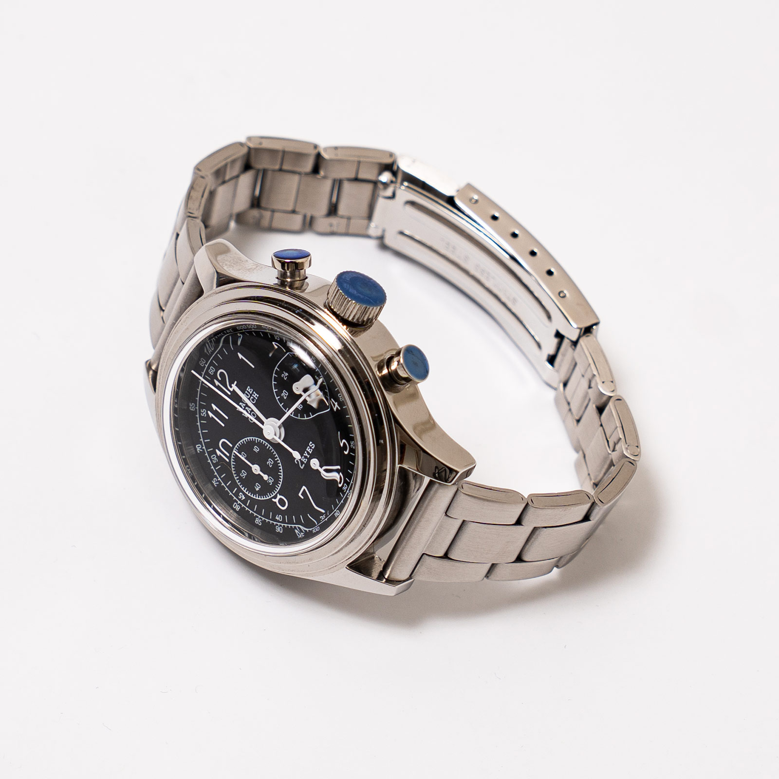 ヴァーグウォッチ VAGUE WATCH CO. クロノグラフ ツーアイズ AG ｜ 腕時計 クォーツ ステンレス 38mm 日本製ムーブメント シルバーの画像