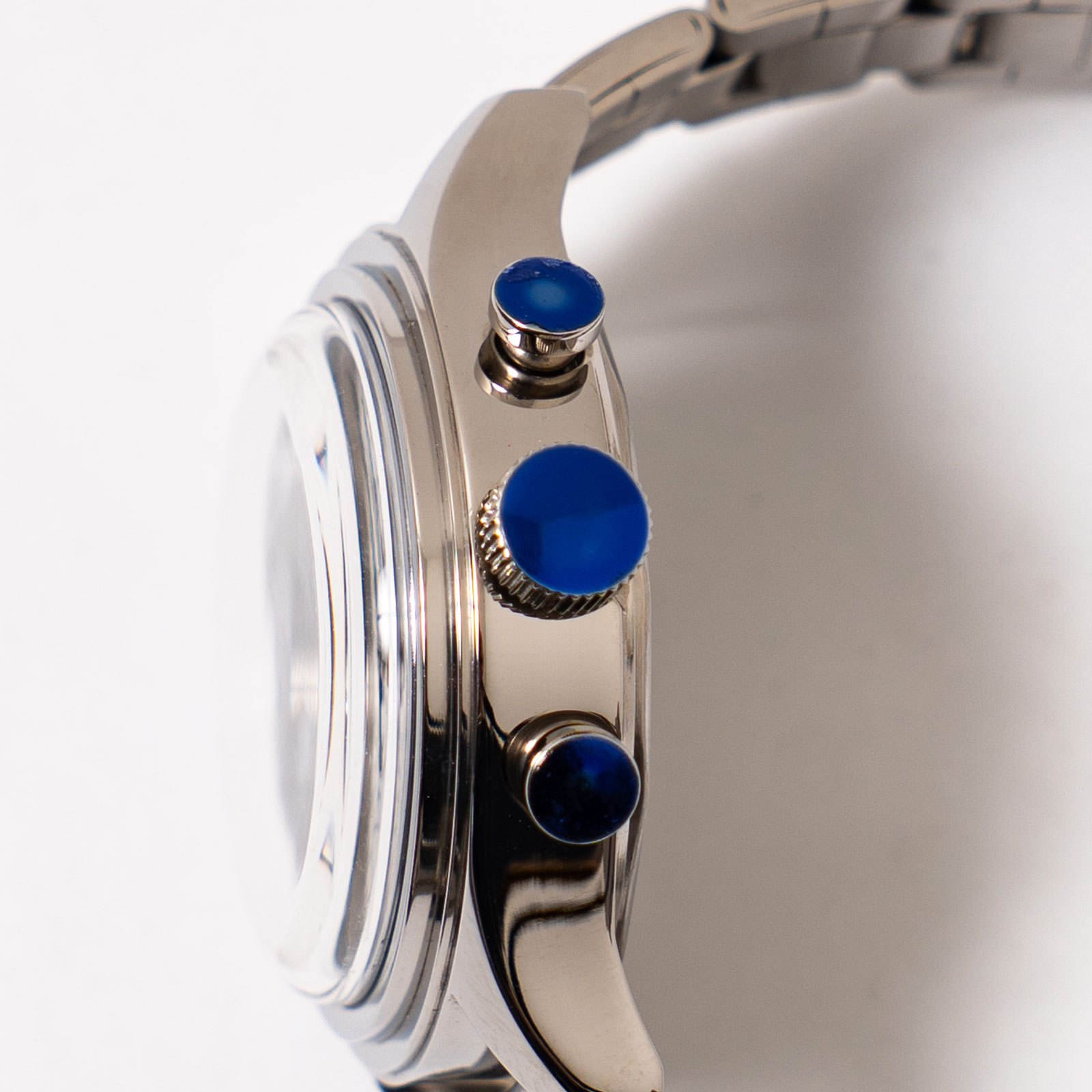 ヴァーグウォッチ VAGUE WATCH CO. クロノグラフ ツーアイズ AG ｜ 腕時計 クォーツ ステンレス 38mm 日本製ムーブメント シルバーの画像