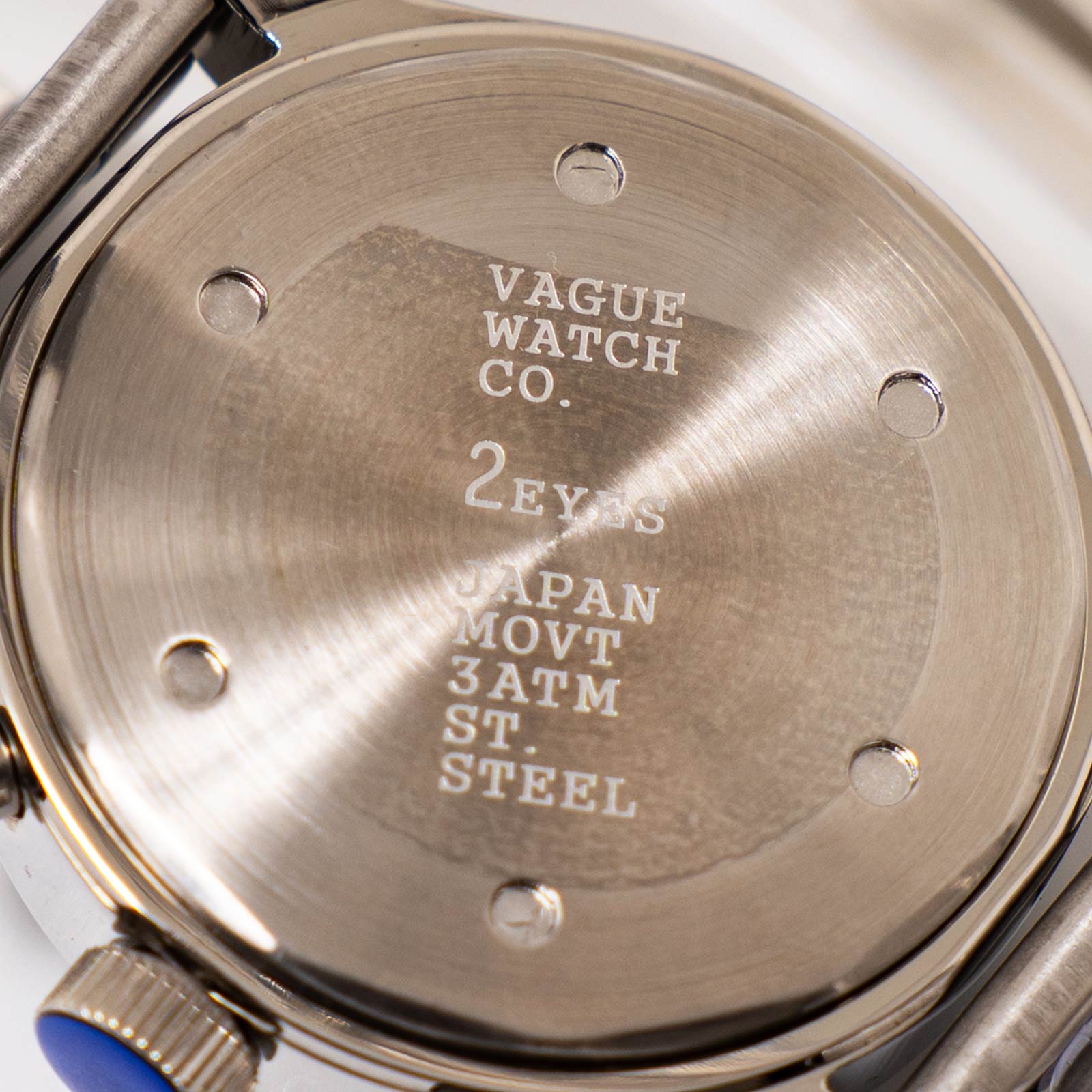 ヴァーグウォッチ VAGUE WATCH CO. クロノグラフ ツーアイズ AG ｜ 腕時計 クォーツ ステンレス 38mm 日本製ムーブメント シルバーの画像