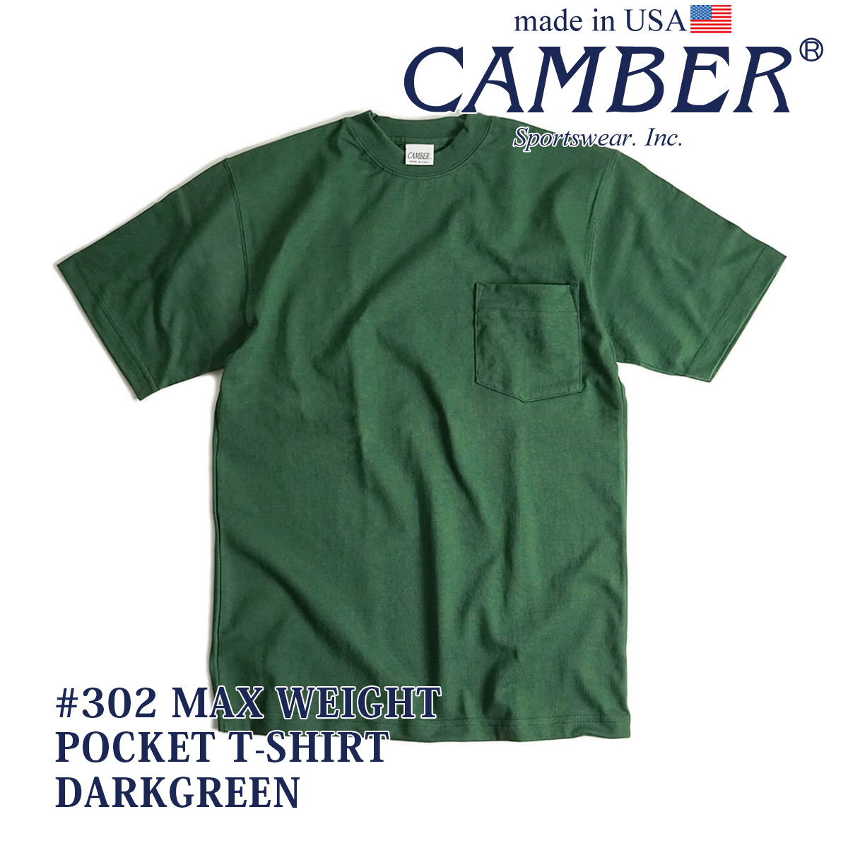 キャンバー CAMBER 302 マックスウェイト 半袖 ポケット Tシャツ 無地 半袖 厚手 クルーネック MADE IN USA ｜ メンズ アメリカ製 米国製 ポケT サイズ XXL XXX｜jalana｜07