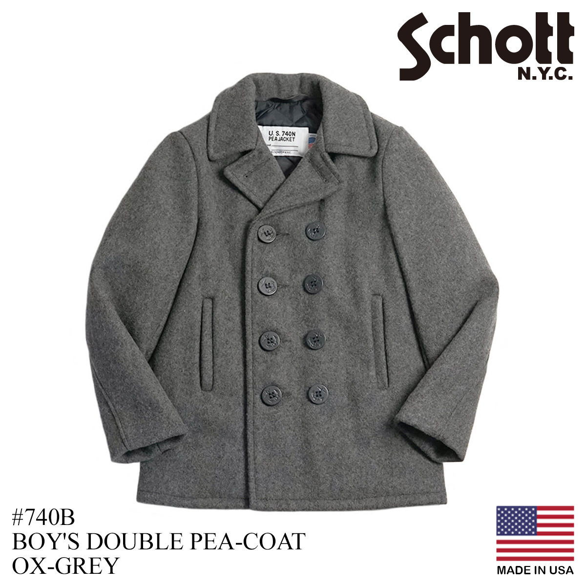 SCHOTT 740B ピーコート サイズ18 USA製-