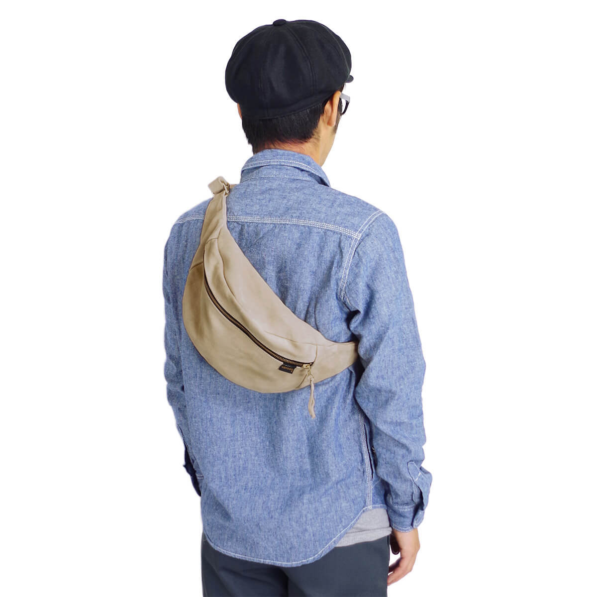 VANSON バンソン レザー ポーチ ラージ ファニーパック タン VANSON バンソン レザー ポーチ ラージ ファニーパック タン